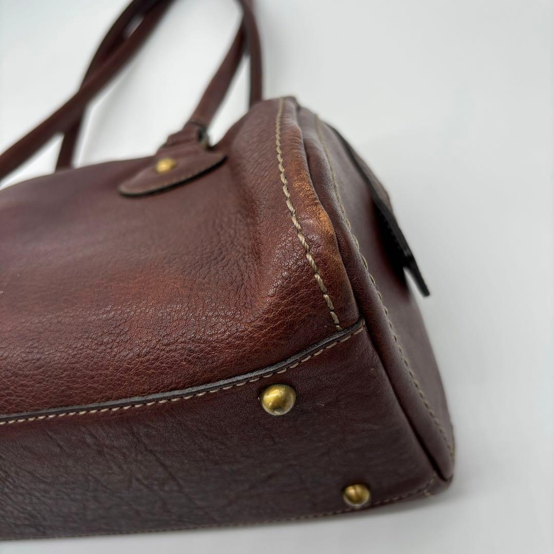 土屋鞄製造所 トーンオイルヌメ ミニボストンバッグ　男女兼用　ユニセックス