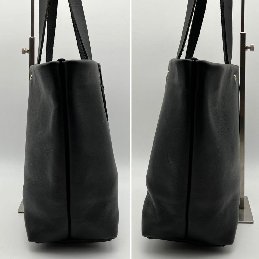 HERZ ヘルツ トートバッグ　オールレザー　肩掛け　ブラック　メンズ