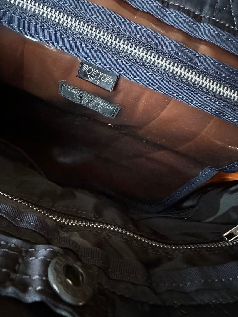 【値下げ中】PORTER ポーター　タンカー　迷彩柄　ネイビー　30th