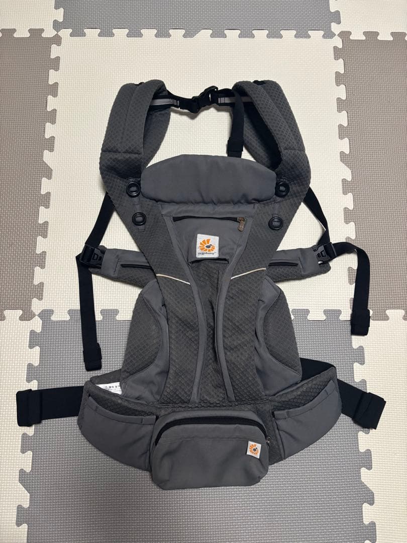 【美品】エルゴ オムニブリーズ 抱っこ紐・おんぶ紐 グレー
