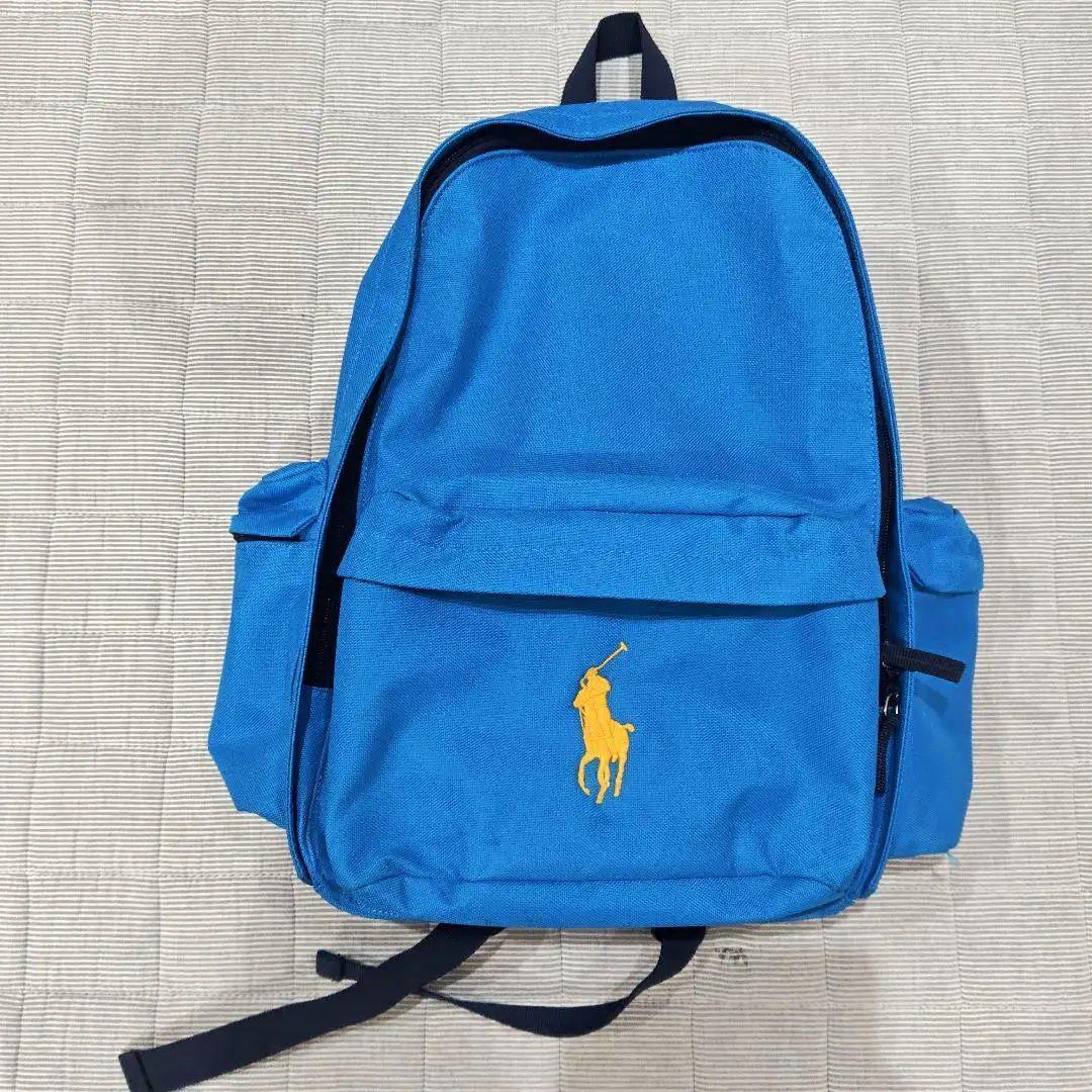 超美品　ポロ ラルフ ローレン ビックポニー　キャンバスリュック　水色