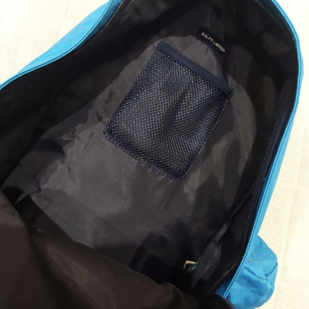 超美品　ポロ ラルフ ローレン ビックポニー　キャンバスリュック　水色