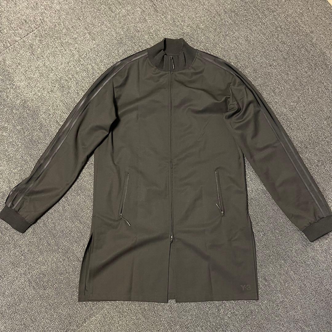 【新品同様】Y-3ワイスリー ウールロングトラックジャケット ヨウジヤマモト