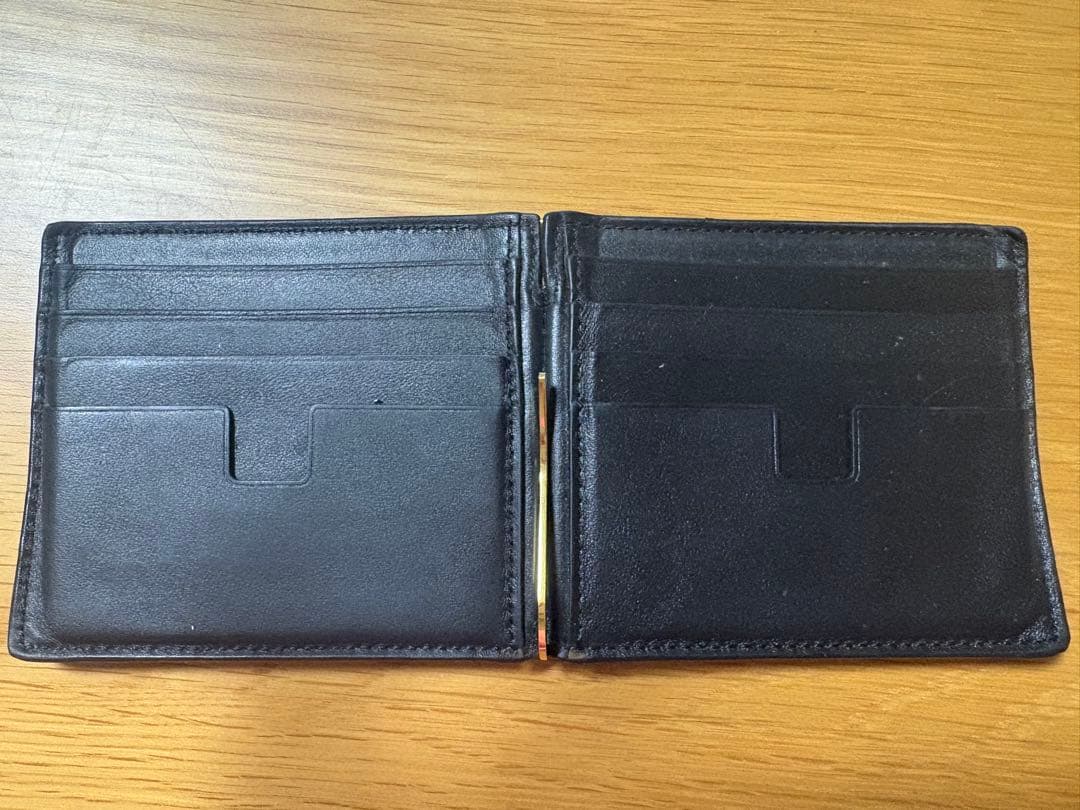 【良品】TOM FORD ブラック マネークリップ箱付