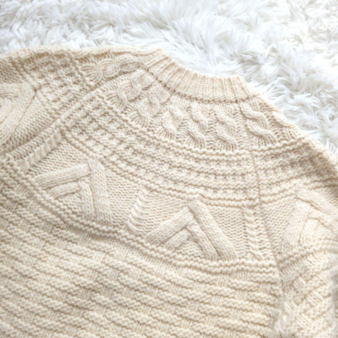 美品✨BATONER バトナー スプレッドアランクルーネックニット ウール M