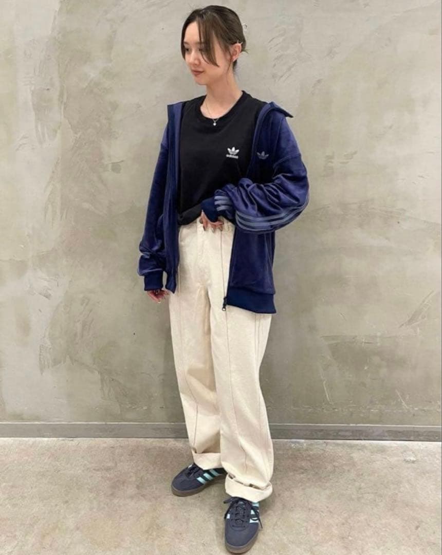 Lサイズ　ベッケンバウアー　ネイビー　トラックジャケット　ベロア