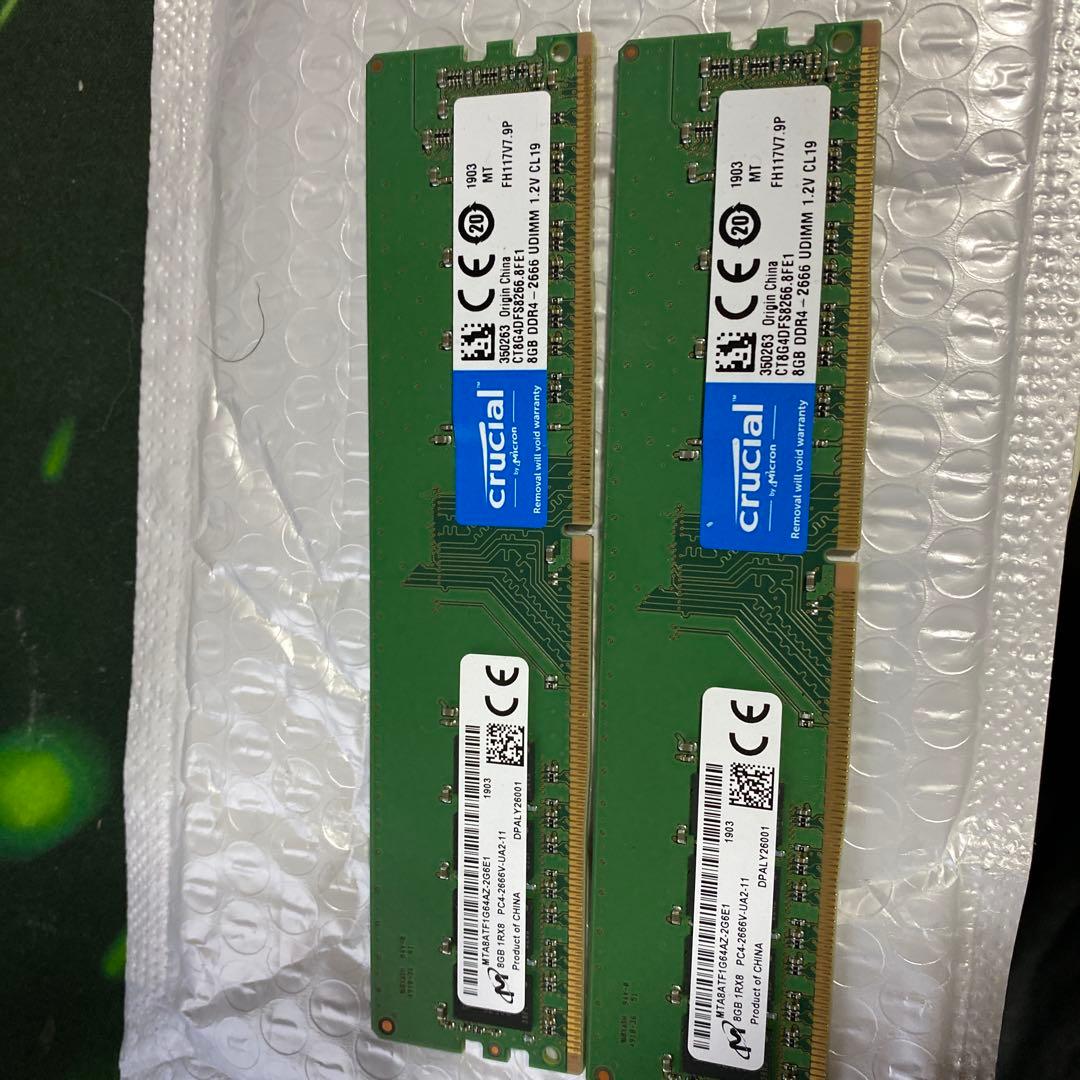 中古品　CRUCIAL DDR4 PC4-21300 8GB 2枚組]