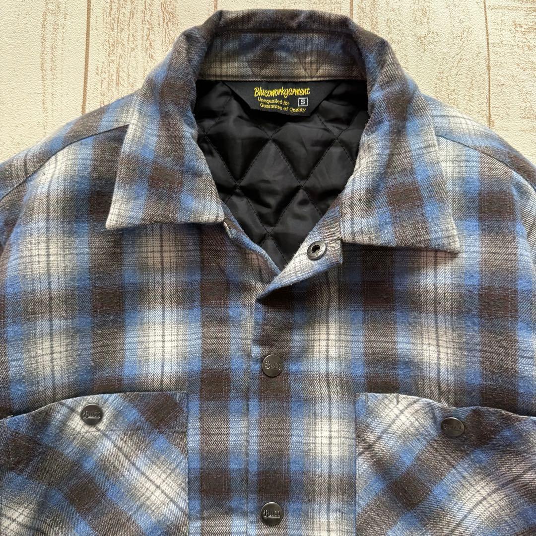 3sk8 【BLUCO】キルティング　コットンフランネルシャツ　ジャケット