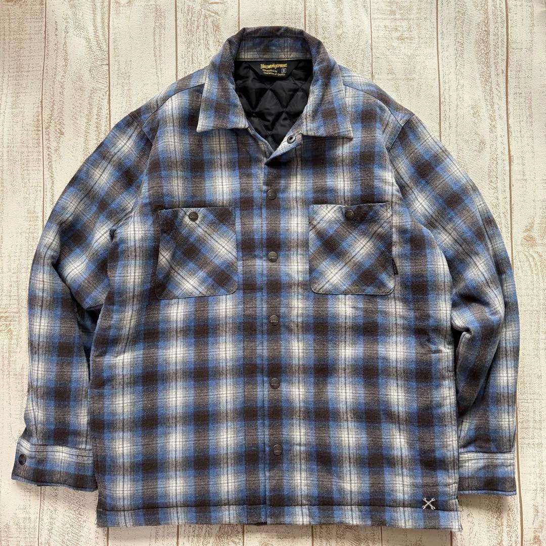 3sk8 【BLUCO】キルティング　コットンフランネルシャツ　ジャケット