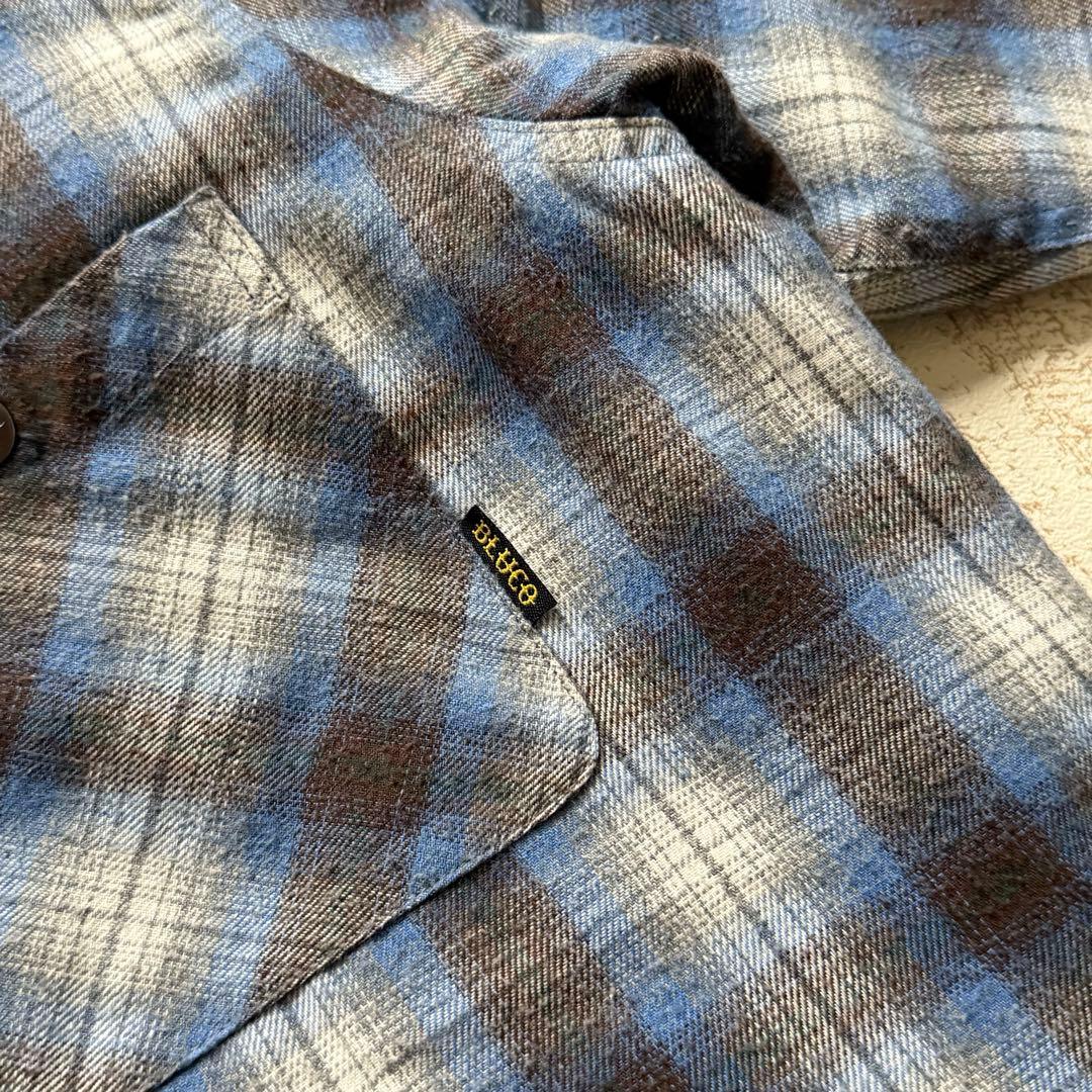 3sk8 【BLUCO】キルティング　コットンフランネルシャツ　ジャケット