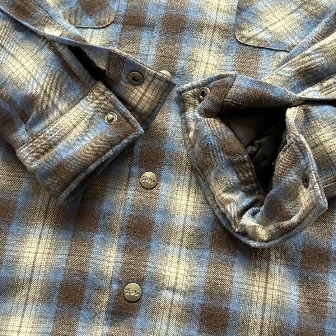 3sk8 【BLUCO】キルティング　コットンフランネルシャツ　ジャケット