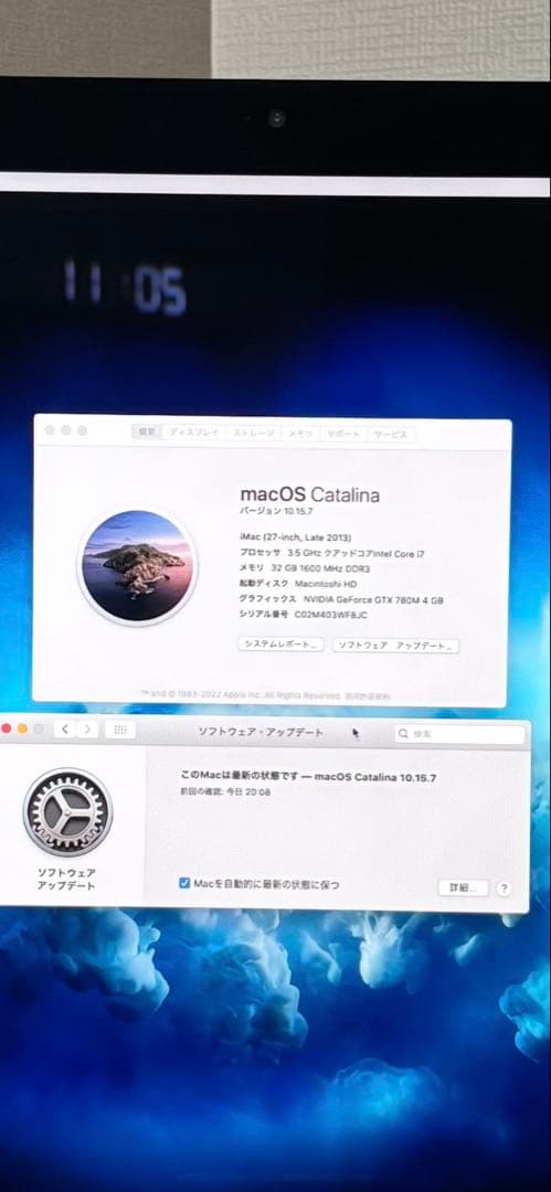 Macデスクトップ iMac Windows10 i7,32GB,SSD 1T,GTX780m 4G