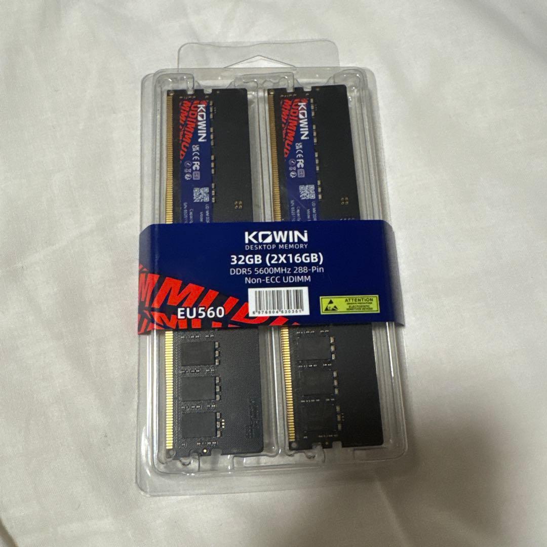 新品未使用品 KOWIN 32GB(16GB×2)DDR5-5600 メモリー