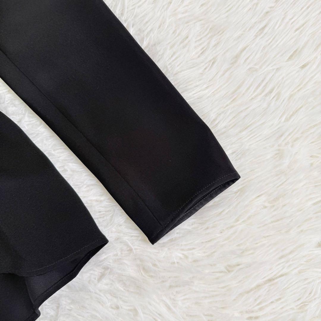 2024年製✨ ヨーコチャン ロングスリーブヘムギャザーブラウス Sサイズ 黒