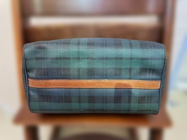 チェック柄ボストンバッグ