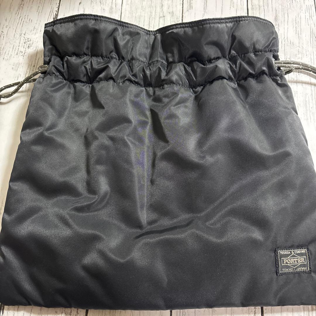 希少品　ブラック巾着袋 ポーター