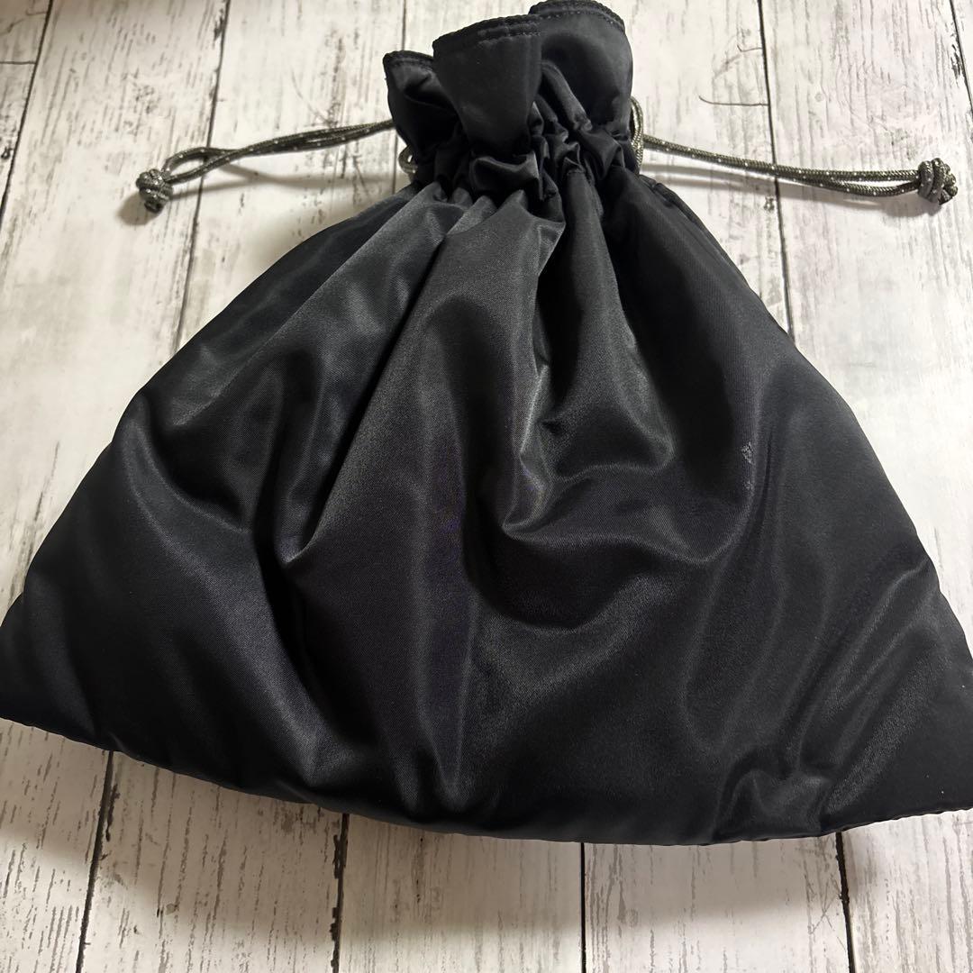 希少品　ブラック巾着袋 ポーター
