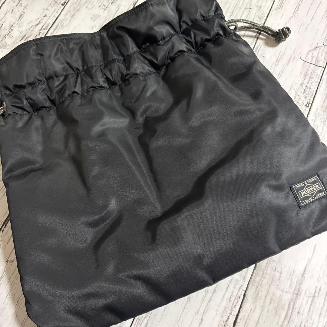 希少品　ブラック巾着袋 ポーター