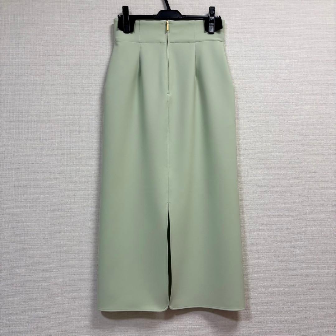 NOBLE ノーブル ジャージーライクカラータイトスカート グリーン 40