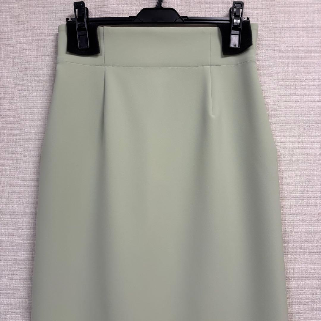 NOBLE ノーブル ジャージーライクカラータイトスカート グリーン 40