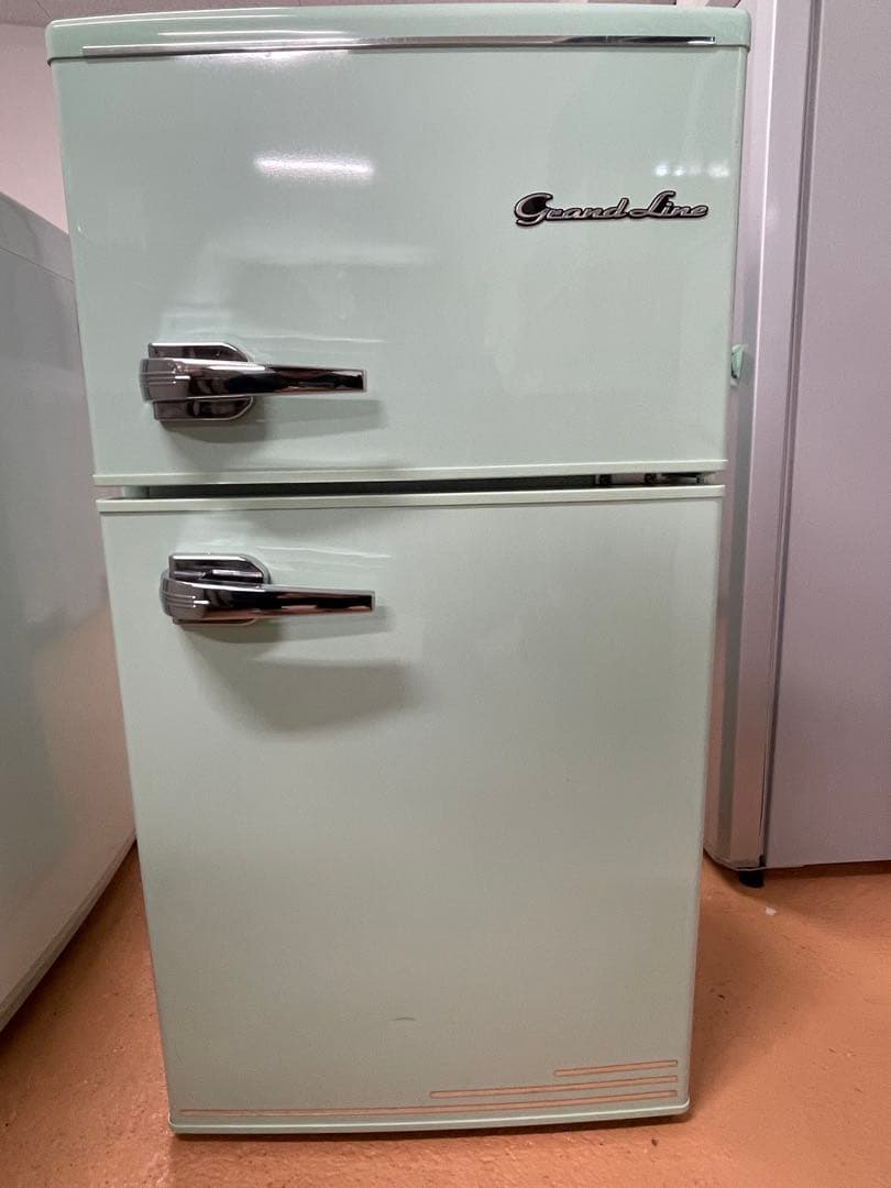 Grand Line 2ドアレトロ冷蔵庫 ARD-90LG 85L 動作確認済