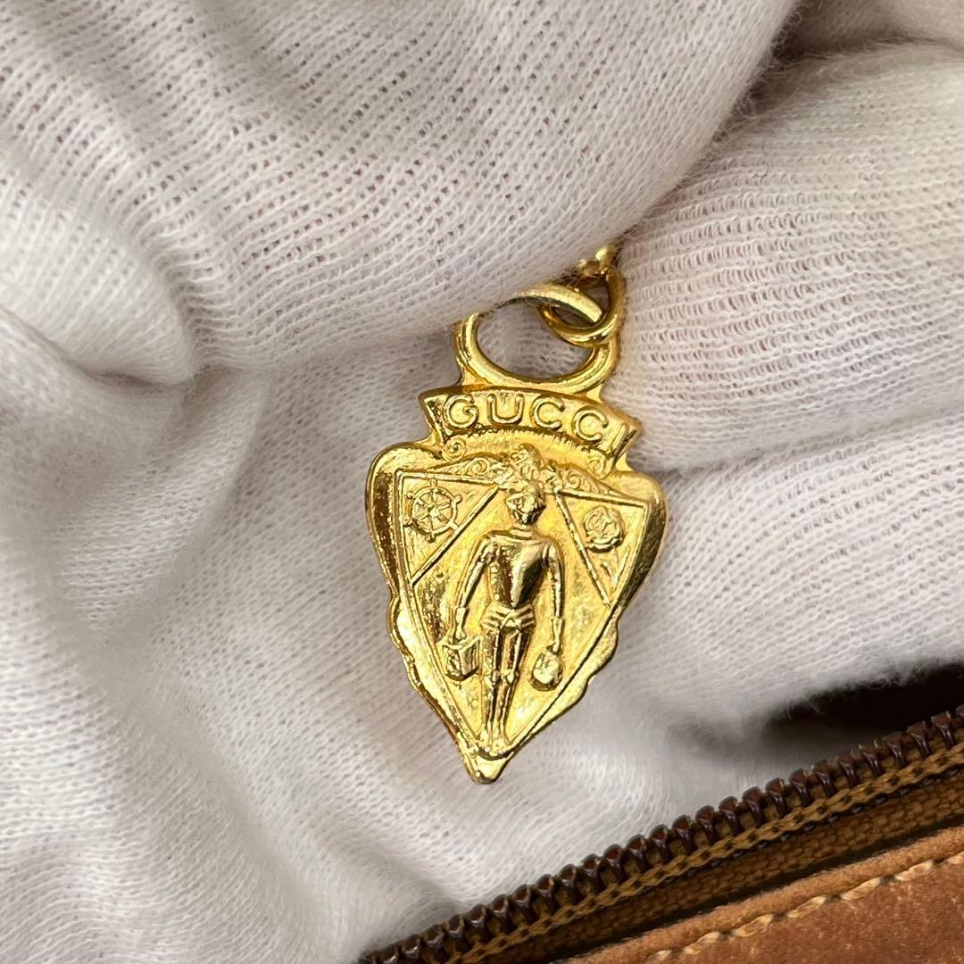 GUCCI ハンドバッグ ミニボストン GG柄 インターロッキング ブラウン