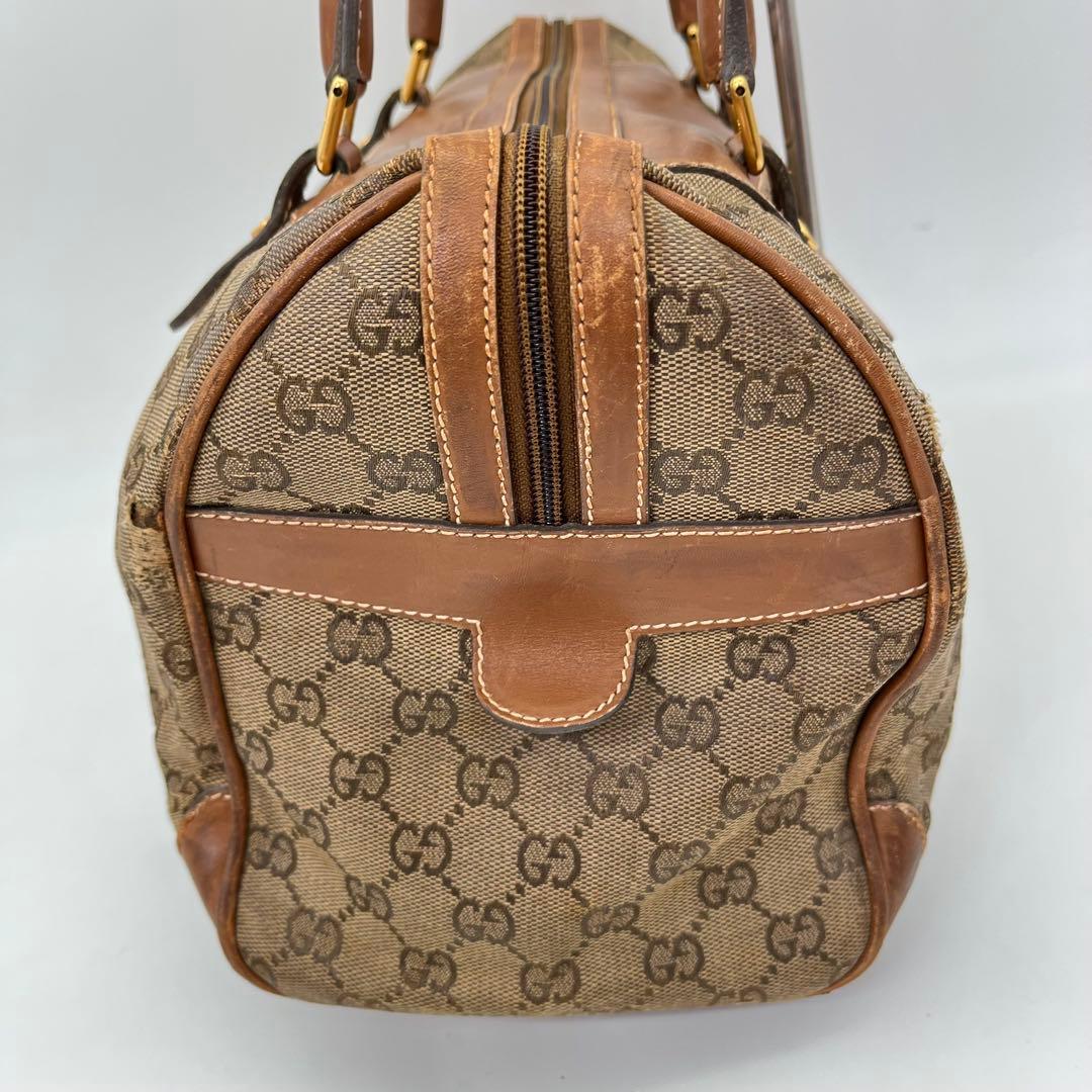 GUCCI ハンドバッグ ミニボストン GG柄 インターロッキング ブラウン