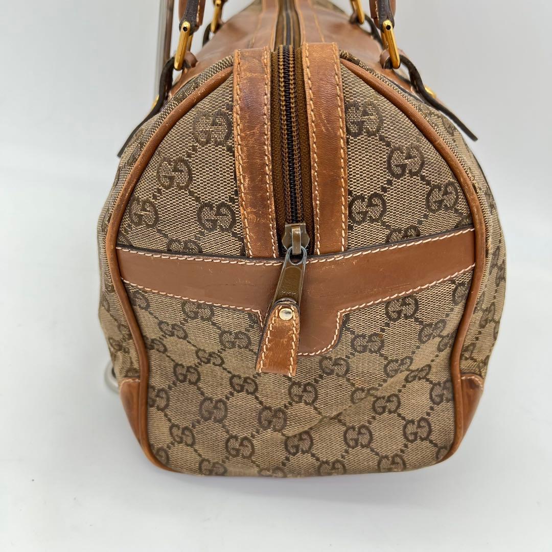 GUCCI ハンドバッグ ミニボストン GG柄 インターロッキング ブラウン