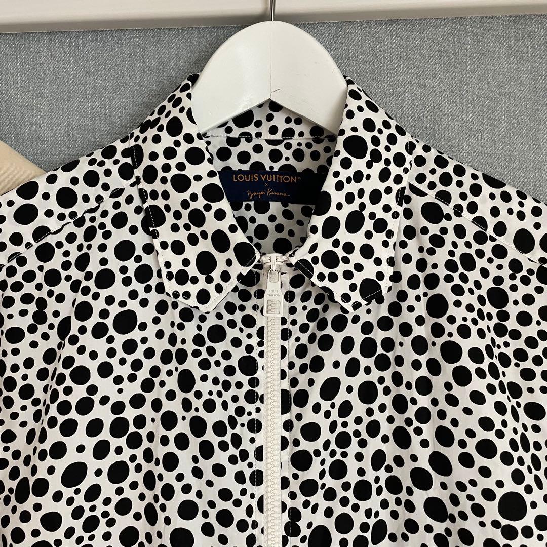 新品 LV × YK インフィニティ ドット プリンテッドジップドシャツ XS