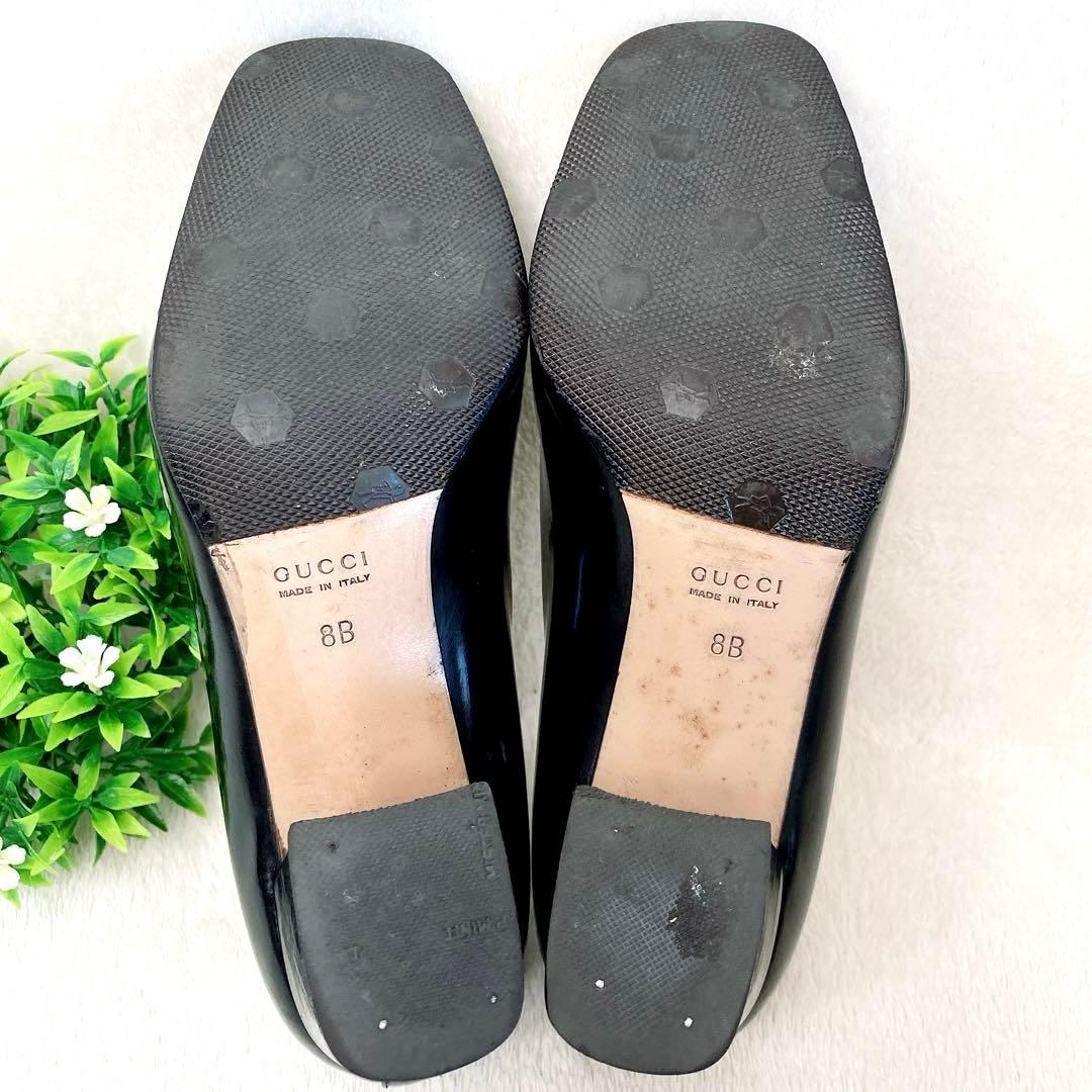 グッチ GUCCI ホースビット エナメル パンプス 8B 25cm相当