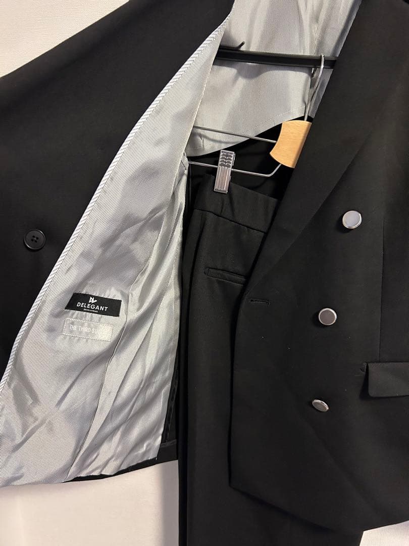 オリヒカ レディース 黒 ダブルブレスト パンツスーツ