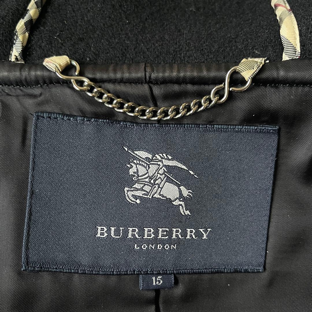 希少 バーバリーロンドン ダッフルコート 大きいサイズ 2XL ヘリンボーン