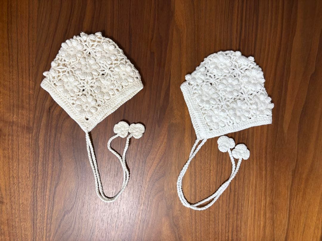 むぎ様【美品】monbebe ロンパースとボンネット2セット