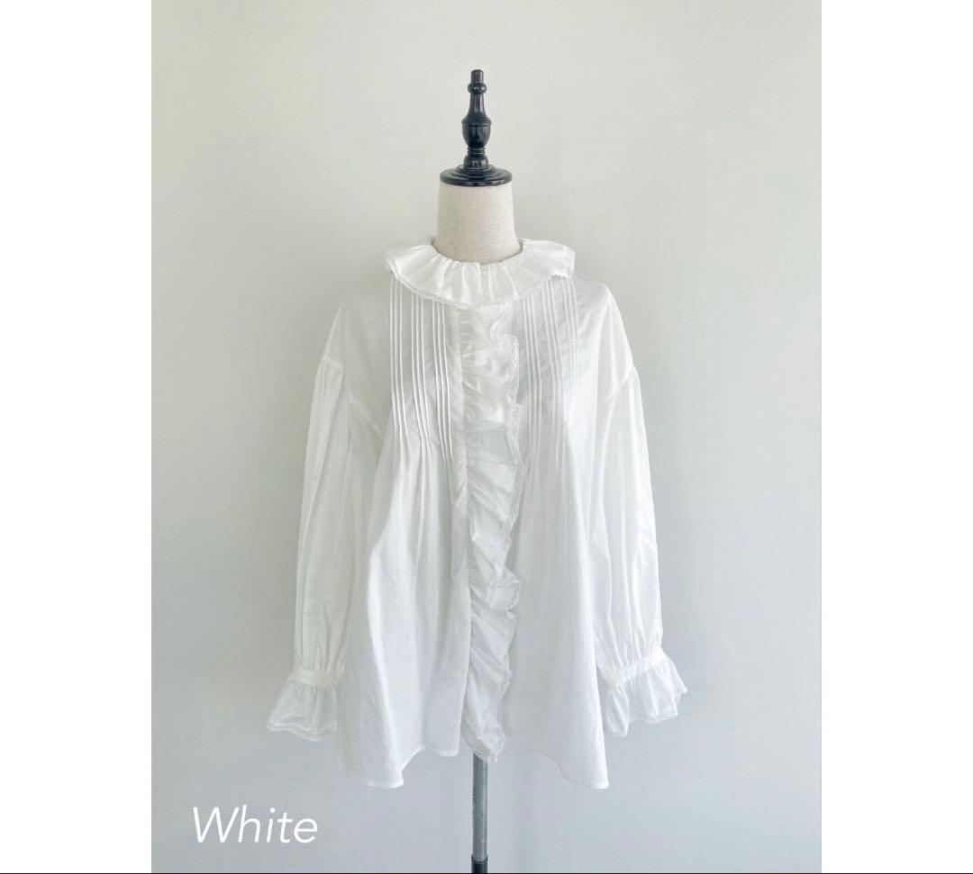 Bilitis dix-sept ans フリル襟ブラウス ホワイト