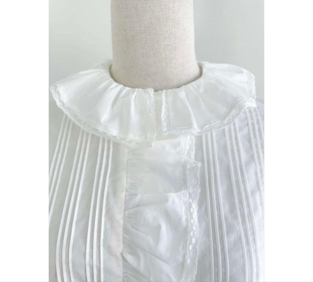 Bilitis dix-sept ans フリル襟ブラウス ホワイト