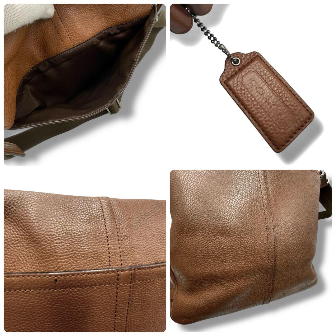 極美品✨ COACH コーチ メッセンジャーバッグ ショルダーバッグ レザー 茶