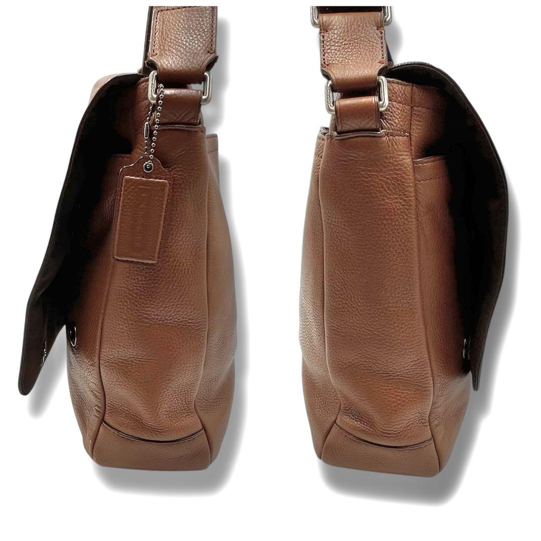 極美品✨ COACH コーチ メッセンジャーバッグ ショルダーバッグ レザー 茶