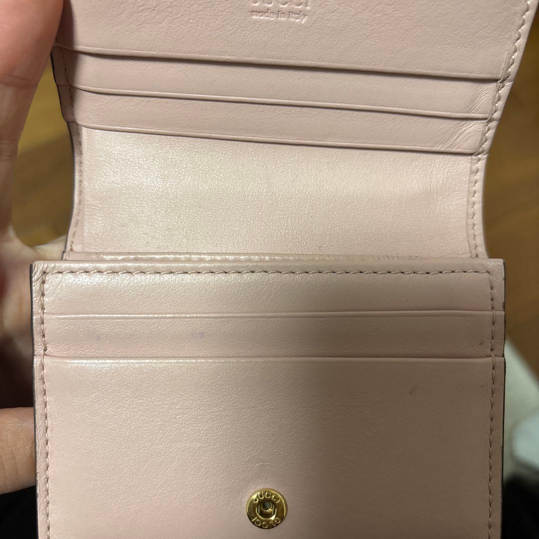 グッチ GUCCI 2つ折り財布 ピンク