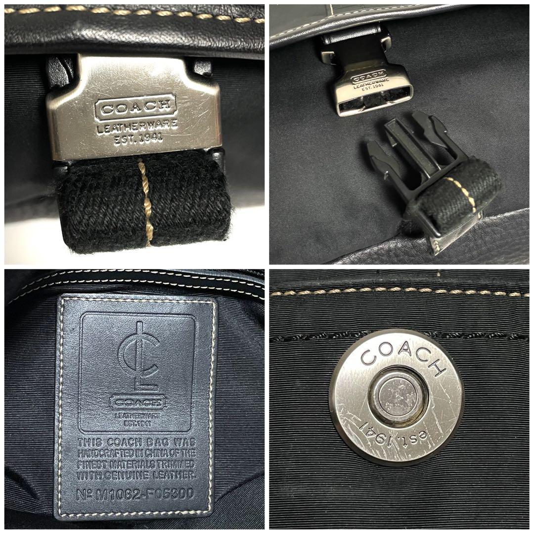 ✨極美品✨COACH コーチ メッセンジャーバッグ 斜め掛け ナイロン×レザー