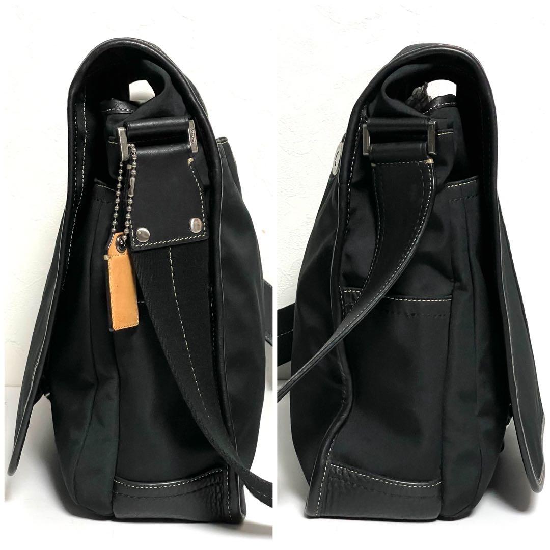 ✨極美品✨COACH コーチ メッセンジャーバッグ 斜め掛け ナイロン×レザー