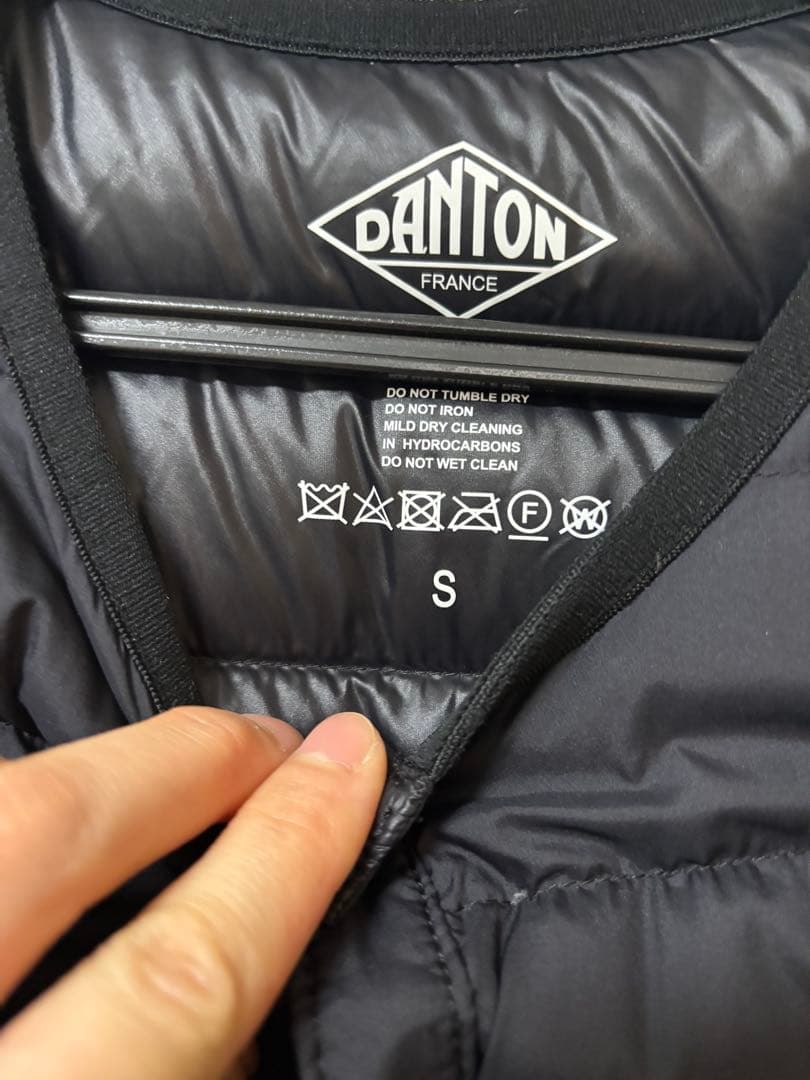 【DANTON】 黒 ダウンジャケット S