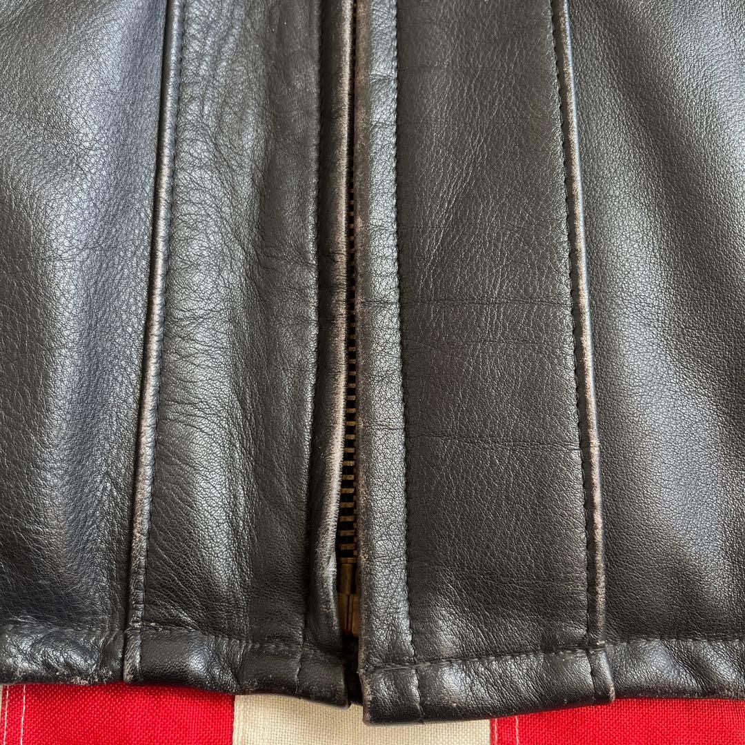 ショット 680 襟付 ライダースジャケット 40 黒 ライナー付 アメリカ製