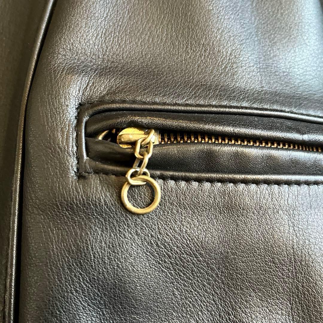 ショット 680 襟付 ライダースジャケット 40 黒 ライナー付 アメリカ製