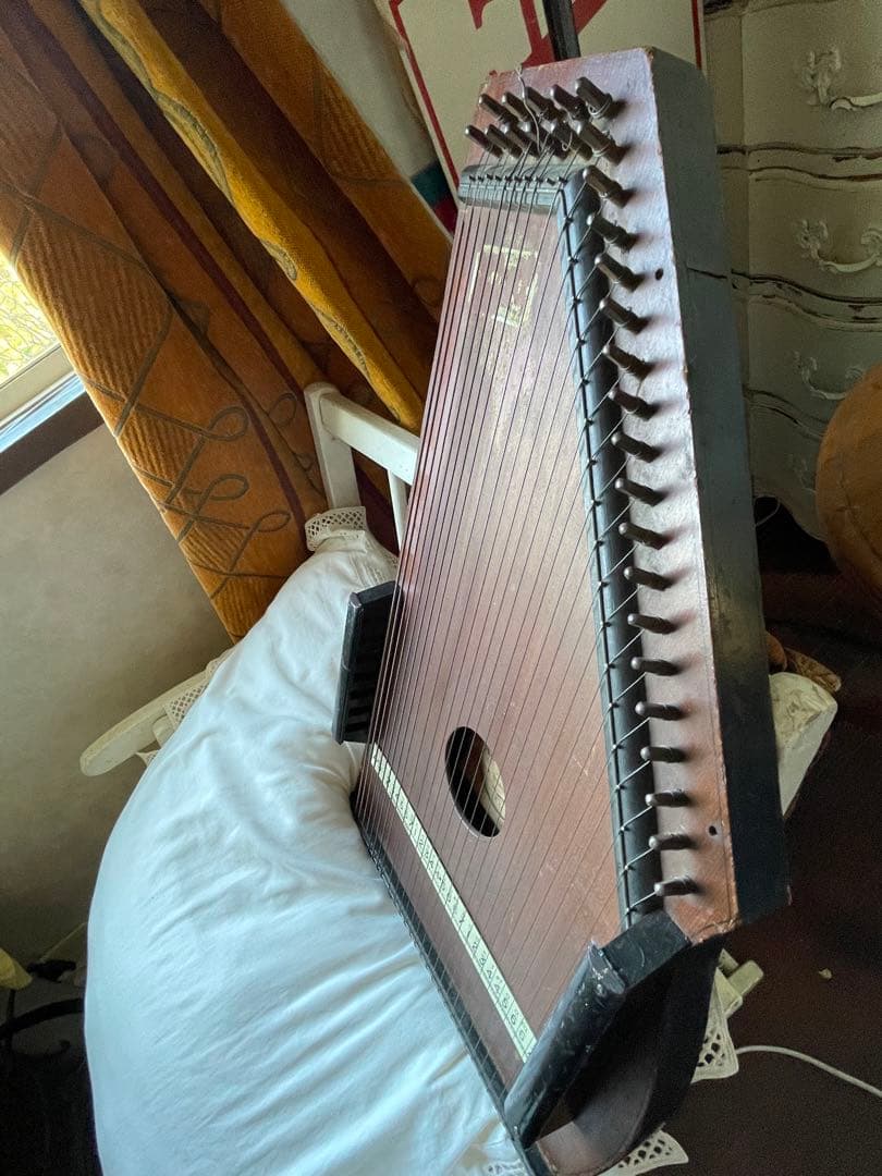 アンティーク　オート　ハープ　木製　1800年代後半　楽器　アメリカ