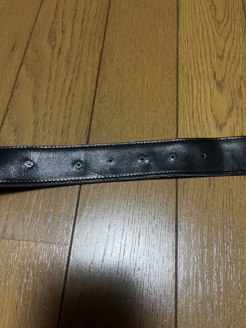 HERMES H型ゴールドバックル ブラウンレザーベルト 90cm