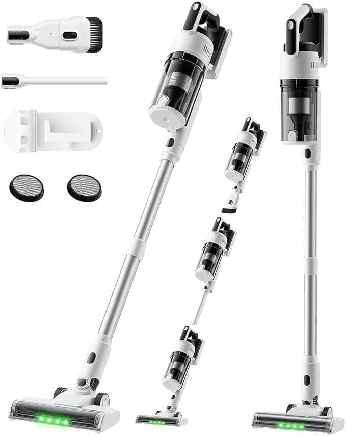 掃除機 コードレス　75kPa強力吸引・55分連続稼働　サイクロン　スティック