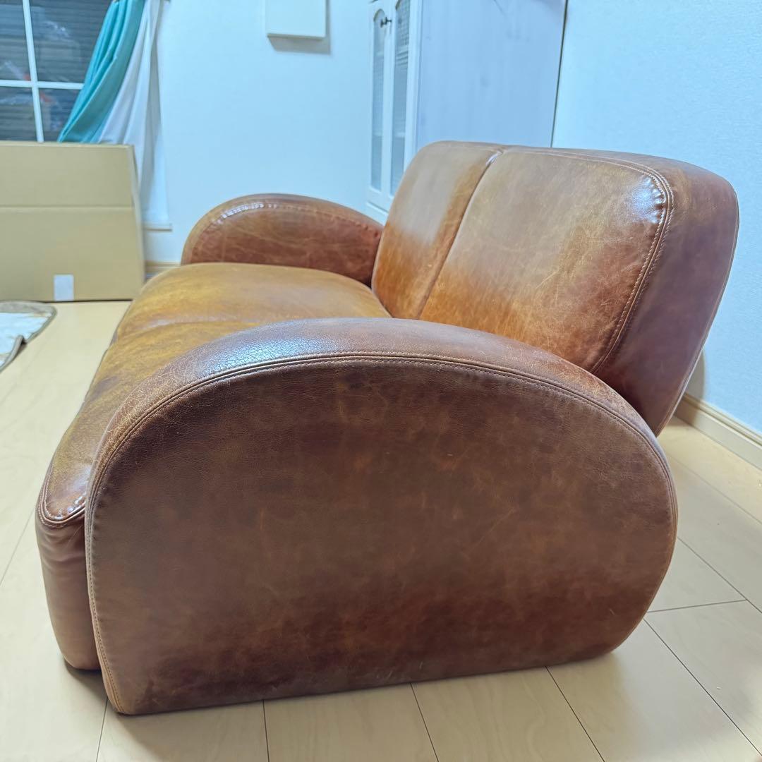 【送料込み】2Pソファ 本革製 ブラウン【本革】