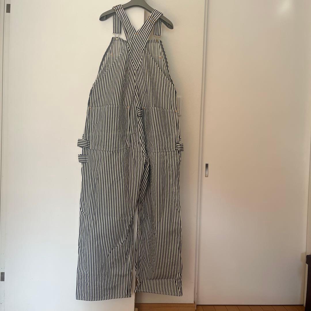 TCB Jeans ストライプオーバーオール 36