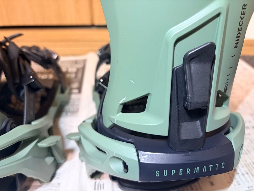NIDECKER SUPERMATIC スノーボードビンディング オリーブ