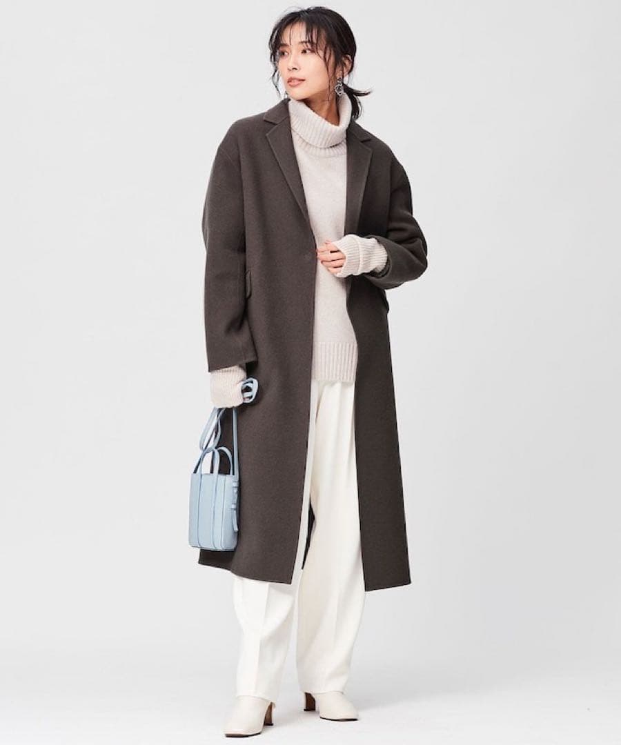 専用　23区ウールカシミヤブレンドバルキー タートルネック ニット44XL